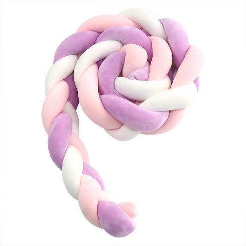 Braided Knit Plush Pillow round Cushion Soft Knot Throw Decor for Couch Sofa Bed Laundry Bag.