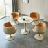 3Pcs Italian Design Leisure Coffee Cup Chair - Orange