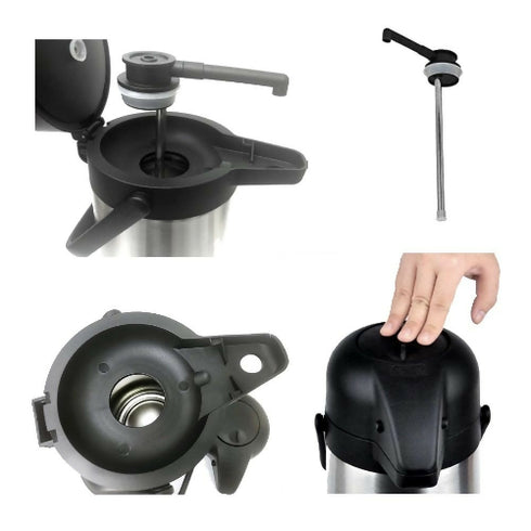 1.9 Liter Stainless Steel Airport Flask with Pump