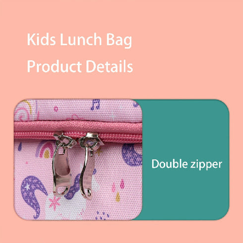 Cartoon Lunch Bag for Kids & Teenagers-Purple Unicorn