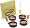 Foldable Handle 4 Pieces Coating Stainless Steel Round Fried Egg Ring with Oil Brush