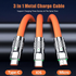 3 in 1 Orange Fast Charger Cable