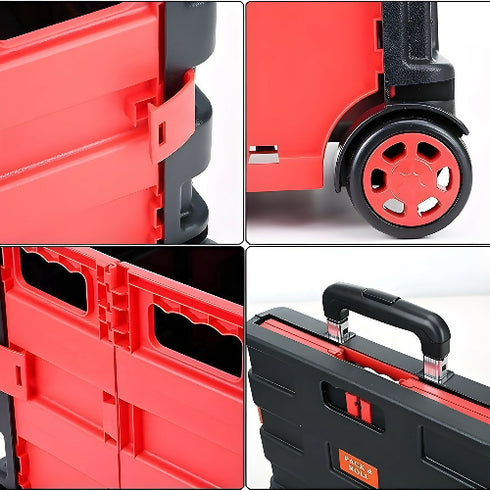 Folding Utility Cart Portable Rolling Crate