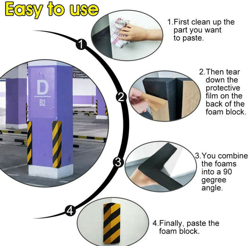 6 Pcs Anti-Collision Protector 100x15x1cm