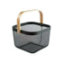 Mesh Storage Basket with Bamboo Handle