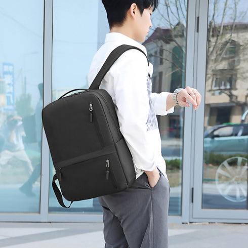 Men Daily USB Charging Port Waterproof Laptop Backpack.