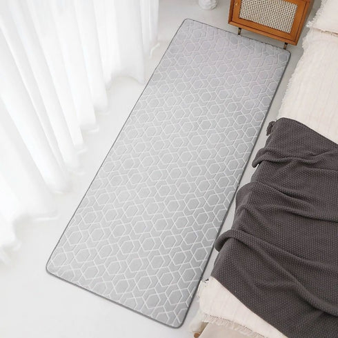 Glistening Glow In The Dark Washable Rug Cushy Bedside Mat - Pentagon