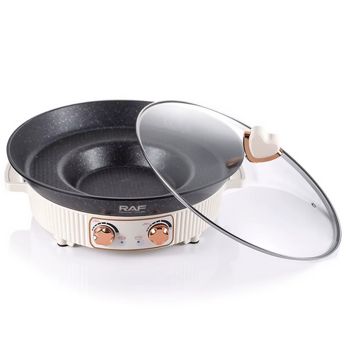 Electric Frying Pan 1600W Non Stick Coating Uniform Heating Large Cooking Surface