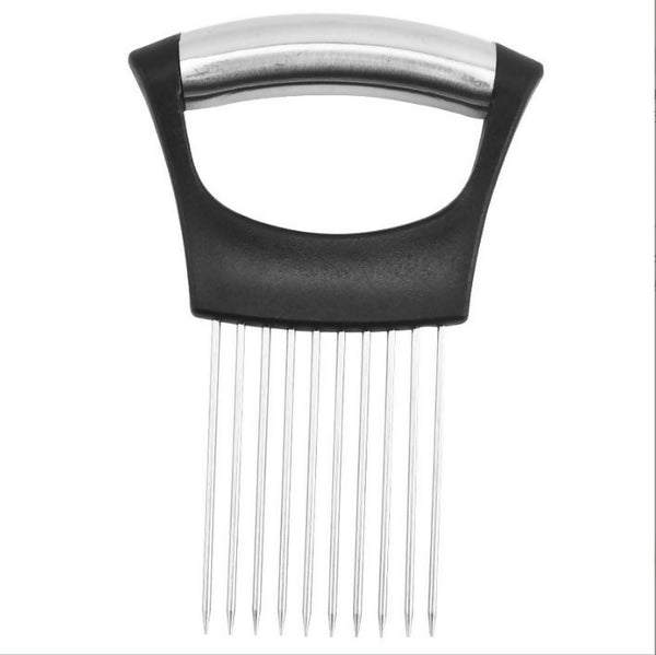 Stainless Steel Onion Needle Slicer, Onion Insertion Kitchen Tool-Green