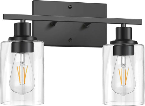2-Light Bathroom Vanity Light Fixtures Modern Wall Lighting