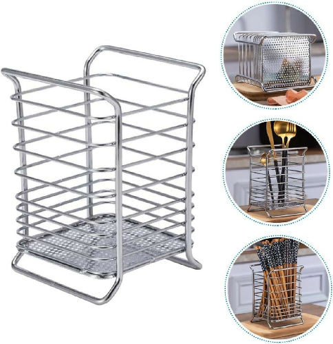 Storage Holder Silver Tableware Rack