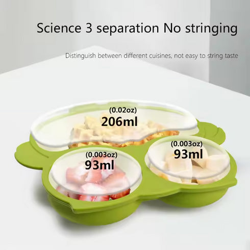 Owl-shaped Anti-slip Silicone Baby Tableware.