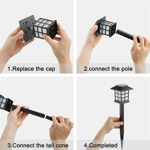 6 Pcs Solar Garden Lawn Lights