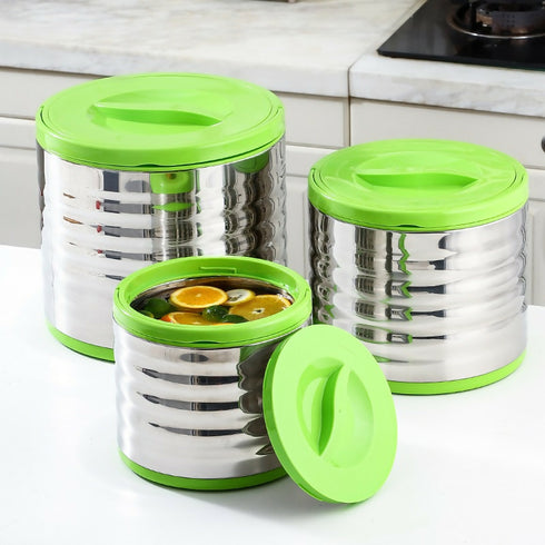3pcs Big Insulated Pot Casseroles Food Warmer with Handle