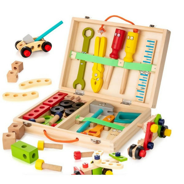 Colorful Wooden Tool Wooden Toy Set For Kids