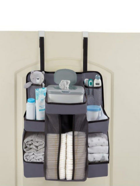 Nursery Diaper Organizer - Grey