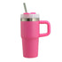 Tumbler with Handle and Straw - Sweetpink