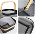 Mesh Storage Basket with Bamboo Handle