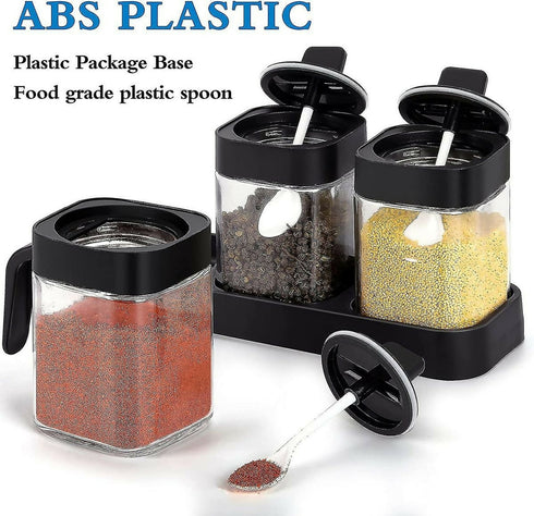 3-Piece Glass Spice Jar Set