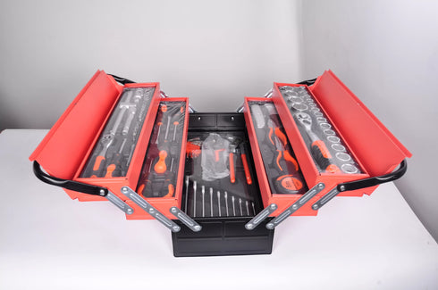 85Pc Portable Folding Auto Repair Toolbox Set