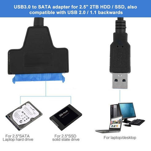 USB 3.0 to SATA 2.5in HDD/SSD Cable