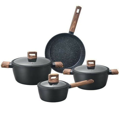 7Piece Nonstick Marble Coated Forged Aluminum Cookware Set