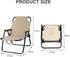 Folding Camping Chair with Handle, Wooden Armrests