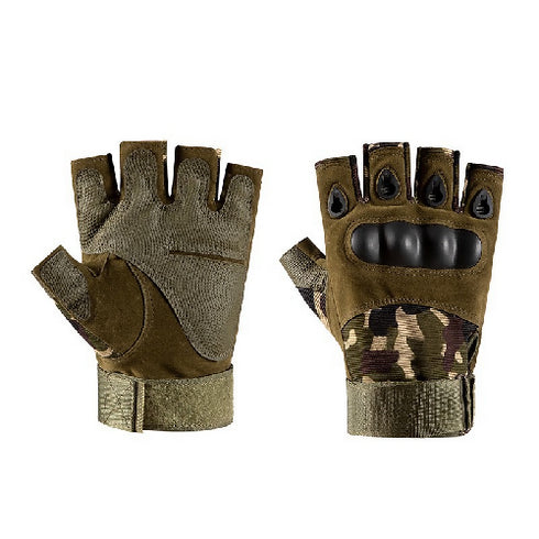 Outdoor Riding Sports Half Finger Hiking Hunting and Camping Accessories Nylon Tactical Gloves.