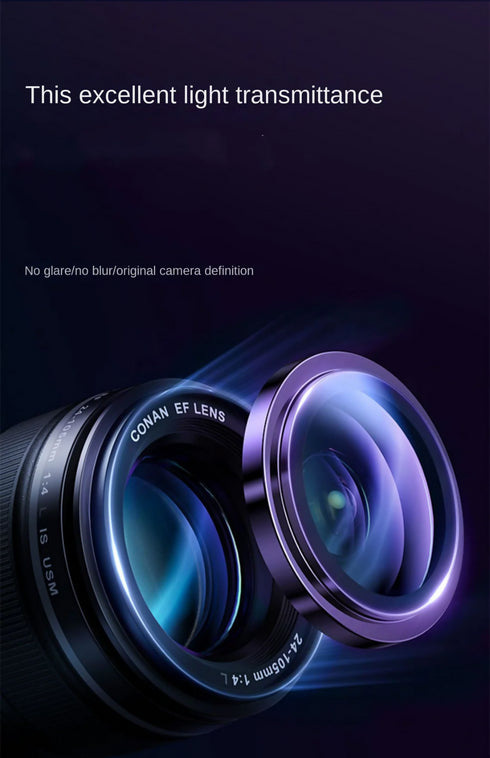 Ring Metal Camera Lens Protector Glass For iPhone 14 Pro.