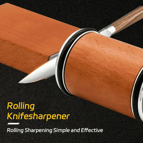 Rolling Knife Sharpener with Magnetic Guide for Professional Results