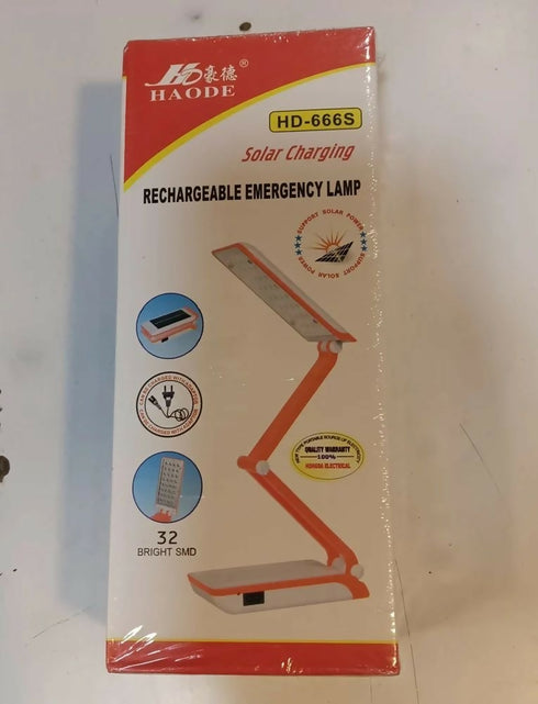Foldable Solar Rechargeable Solar Emergency Lamp Green