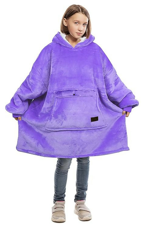 Unisex Oversized Sherpa Wearable Blanket Hoodie