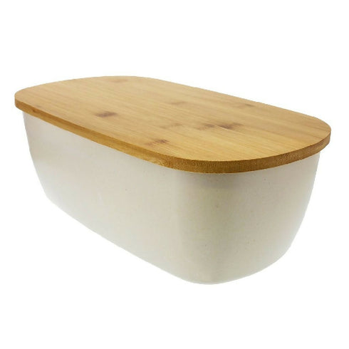 Eco-Friendly Bamboo Fiber Cream Bread Box