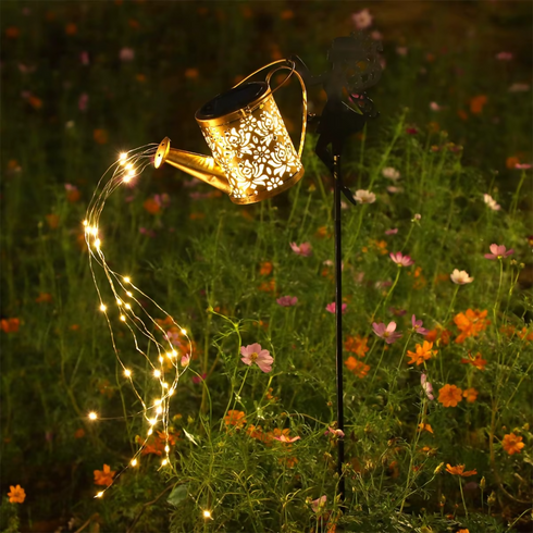 Solar Wrought Iron Lamp Waterproof Plug String Garden Decoration Light Walkway Ceiling Landscape Led Lights