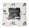 Twin Plush Blanket 168cm - White with Flowers