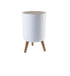 Trash Can With Lid Press Cover Portable Height Foot Standing Trash Can