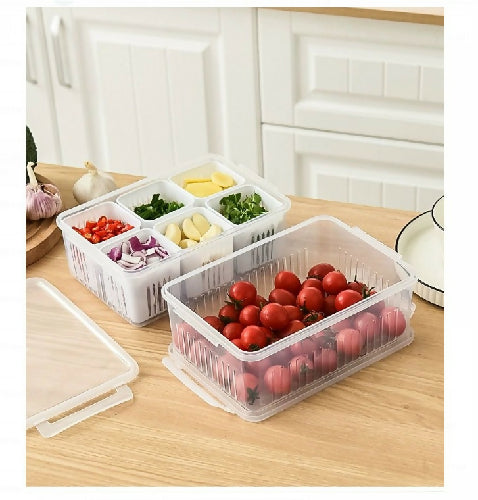Food Storage Box With Lid and 6 Compartments