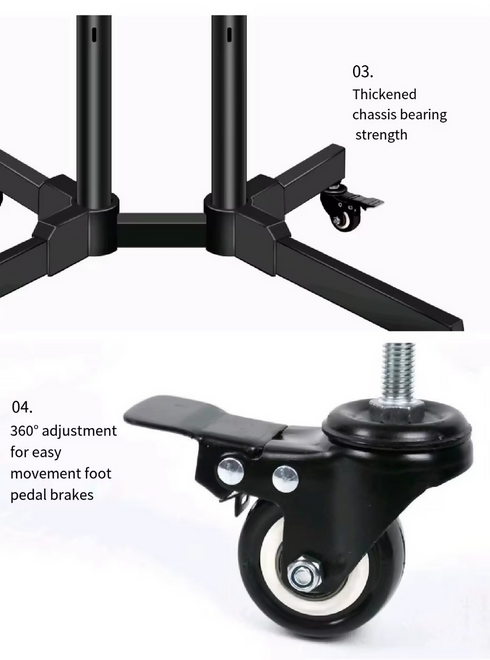 TV Stands Mobile TV Cart Floor Stand with Tray Bracket Mount for 32''-65''