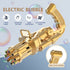 Electric Mini Gatling Bubble Gun Toy Bubble Machine Gun with Bubble Water