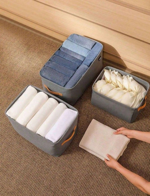 Foldable Storage Box For Clothing - Grey