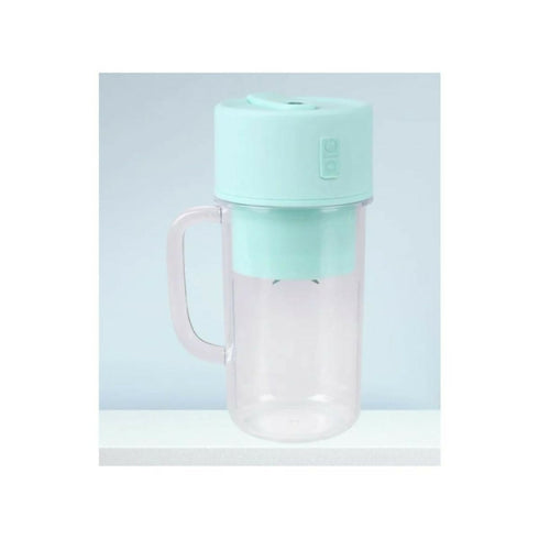 Blue Portable & Rechargeable Juice Blender Cup - 420ml with Straw