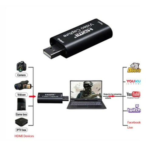 HDMI to USB Live Gaming Streaming Video Capture Card 1080p 30fps