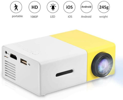 Mini LED HD Projector Support Portable Office Home Cinema