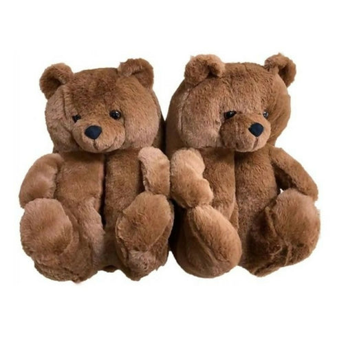 Women Winter Plush Teddy Bear Slippers