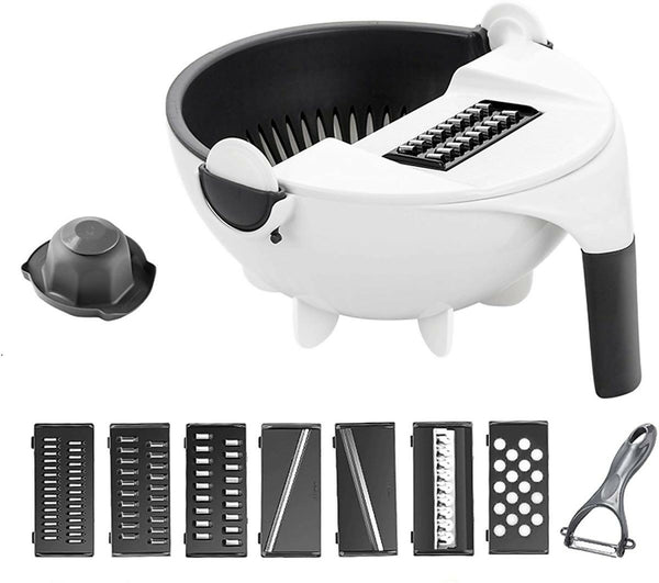 9 In 1 Vegetable Chopper, Multifunctional Drainer Basket