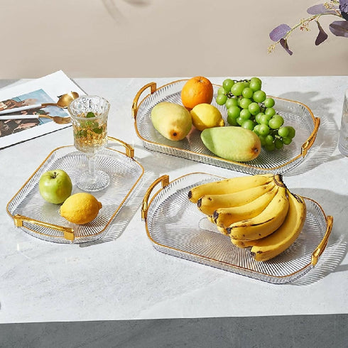 Polished 3 In 1 Luxury Acrylic Serving Tray