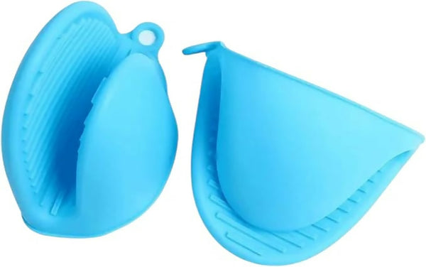 Oven Mitts 2pcs Silicone Heat Insulation Oven Gloves - Blue