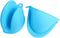 Oven Mitts 2pcs Silicone Heat Insulation Oven Gloves - Blue