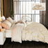 Gold Metallic Marble Comforter - Beige/Gold - King - 5-Piece
