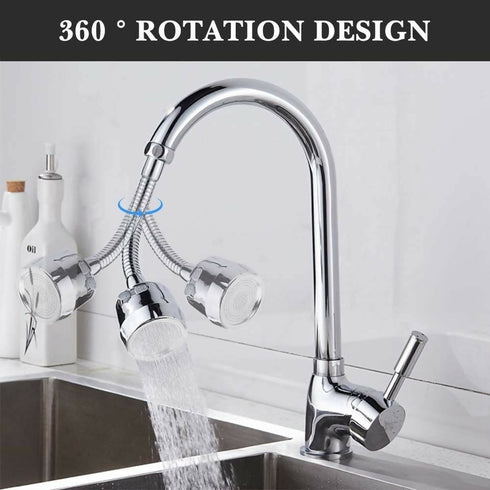 360 Rotatable Water-Saving Faucet Tap Extender with Splash-Proof Head